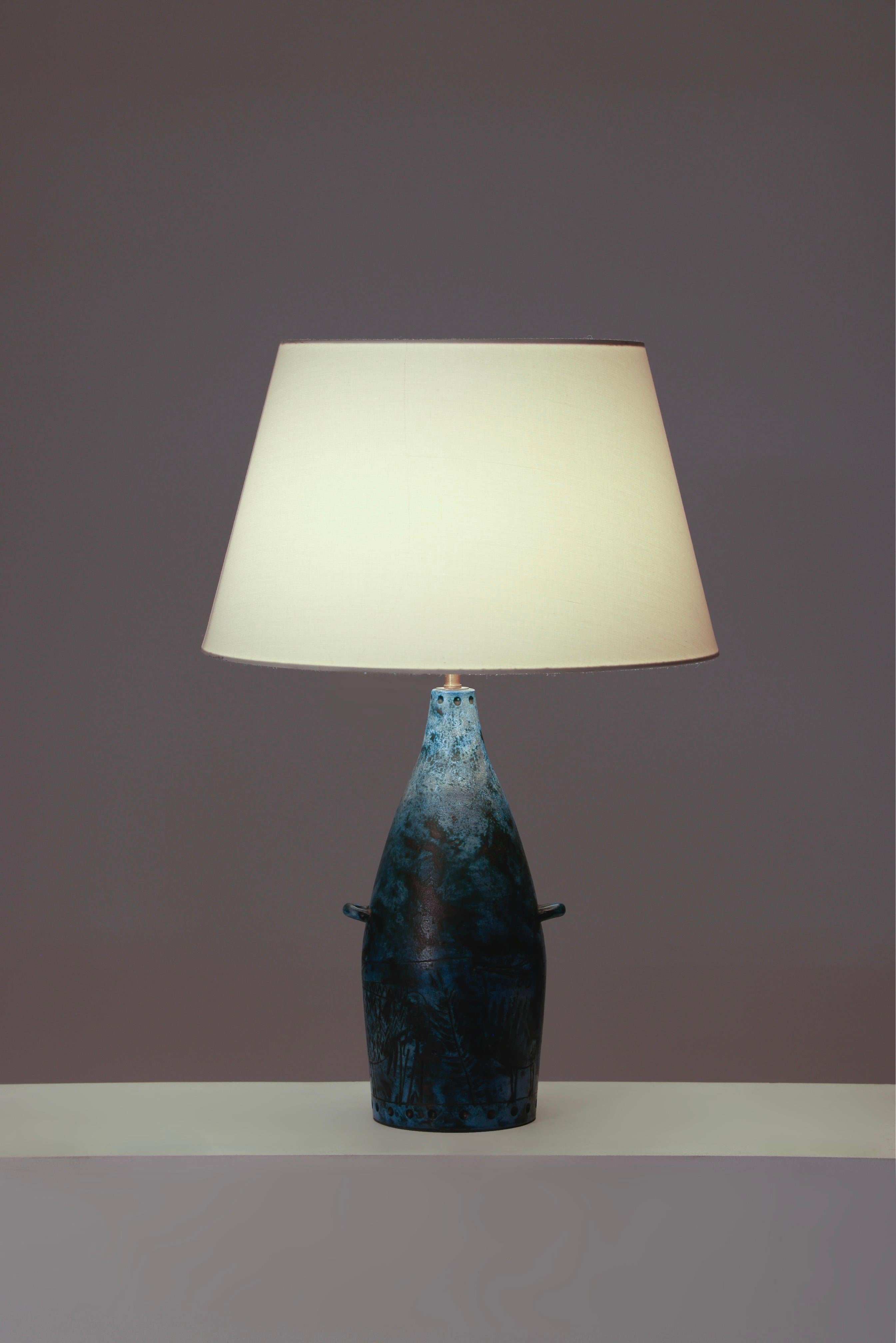 20th Century Jacques Blin Ceramic Table Lamp