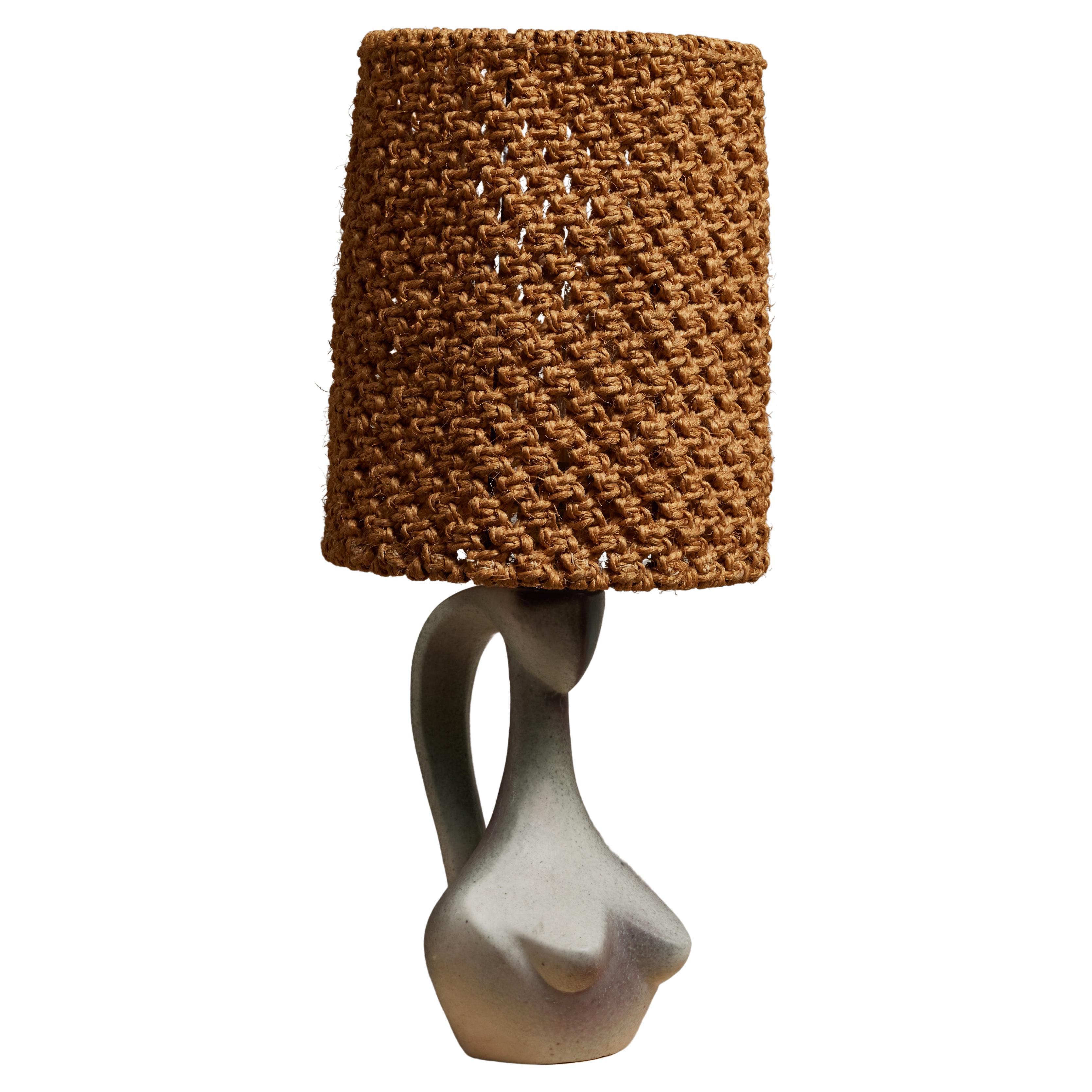 Lampe de table buste féminine Jacques Blin en vente