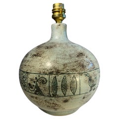 Jacques Blin, französische Keramik-Tischlampe