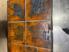 Table basse française en céramique signée Jacques Blin