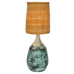 Jacques Blin French Ceramic Table Lamp Circa 1955 1960