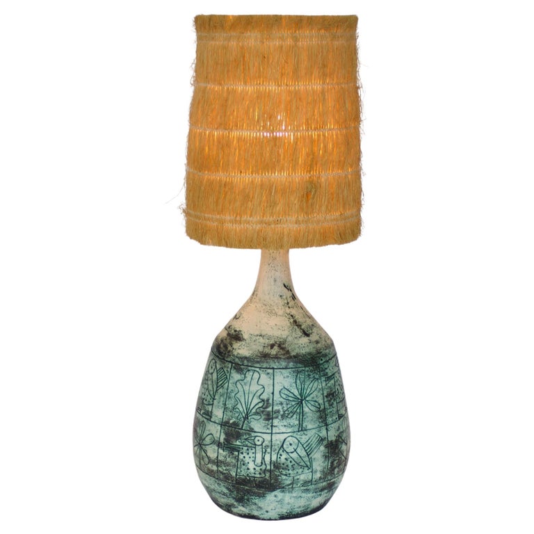 Jacques Blin French Ceramic Table Lamp Circa 1955 1960 at 1stDibs