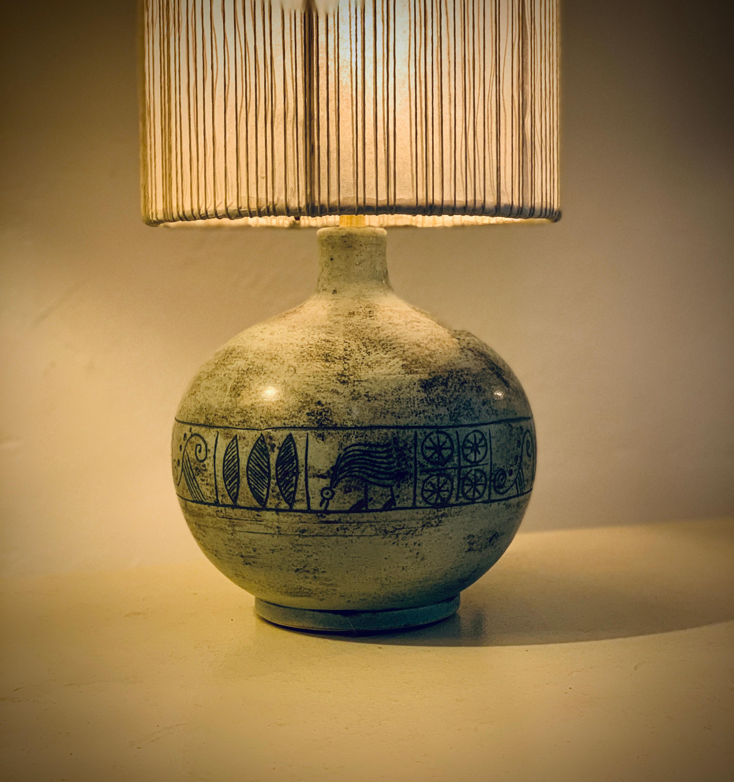 Jacques Blin, Lámpara de sobremesa de cerámica francesa en venta 1