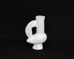 Jacques Blin French Ceramic Vessel White Glaze Bird Form