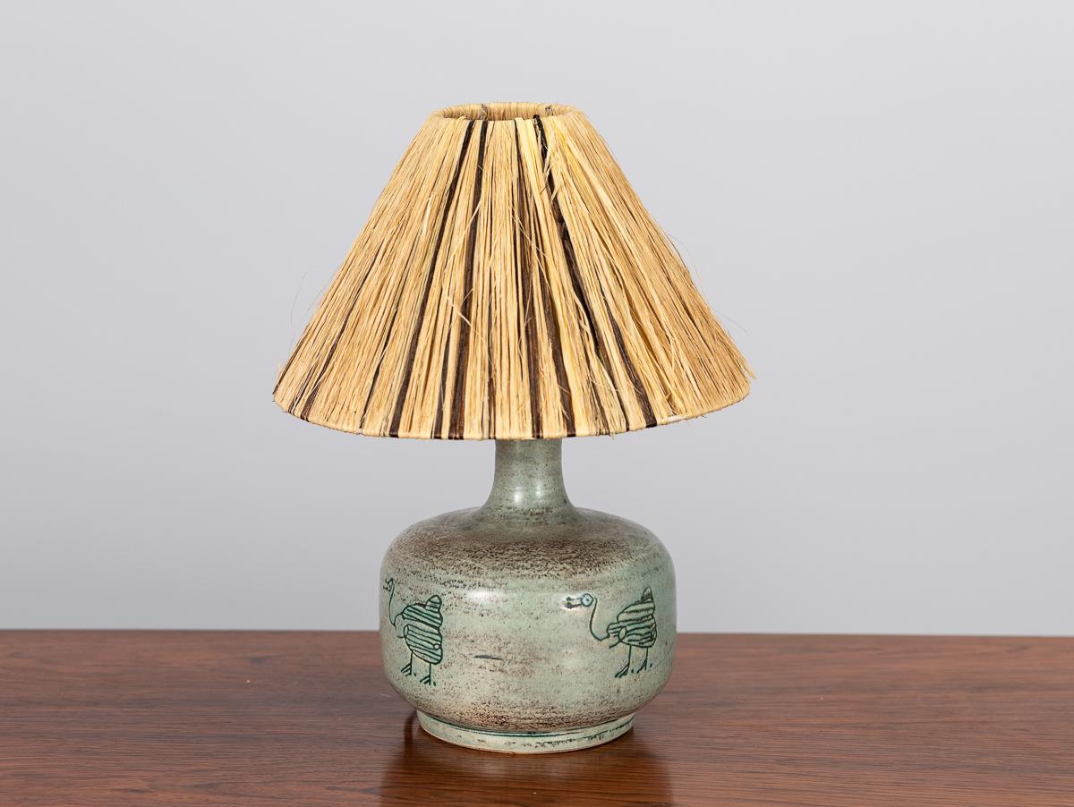 Jacques Blin French Modern Ceramic Lamp In Good Condition For Sale In Brooklyn, NY