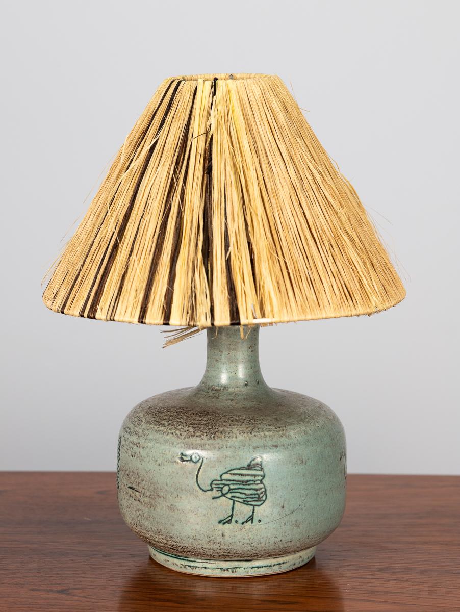 Milieu du XXe siècle Lampe en céramique moderne française Jacques Blin  en vente