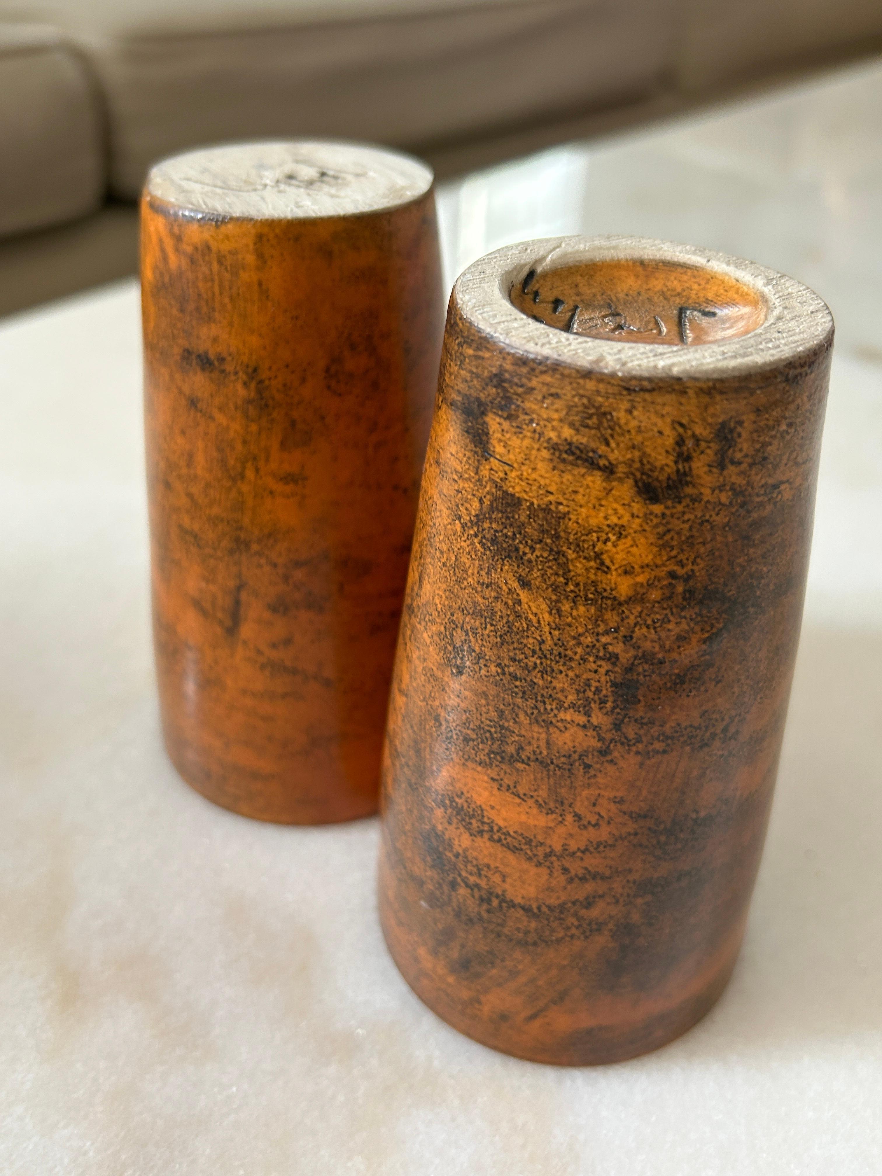 Jacques Blin Glazed Ceramic Tumblers Vallauris 1960 In Excellent Condition For Sale In Saint Rémy de Provence, FR
