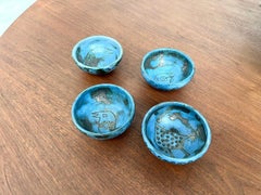 Jacques Blin, series of 4 cups