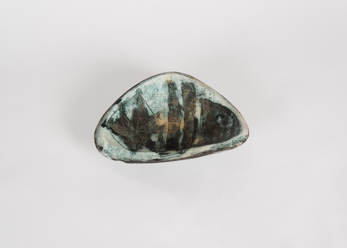 French Jacques Blin, Shallow Ceramic Dish, France