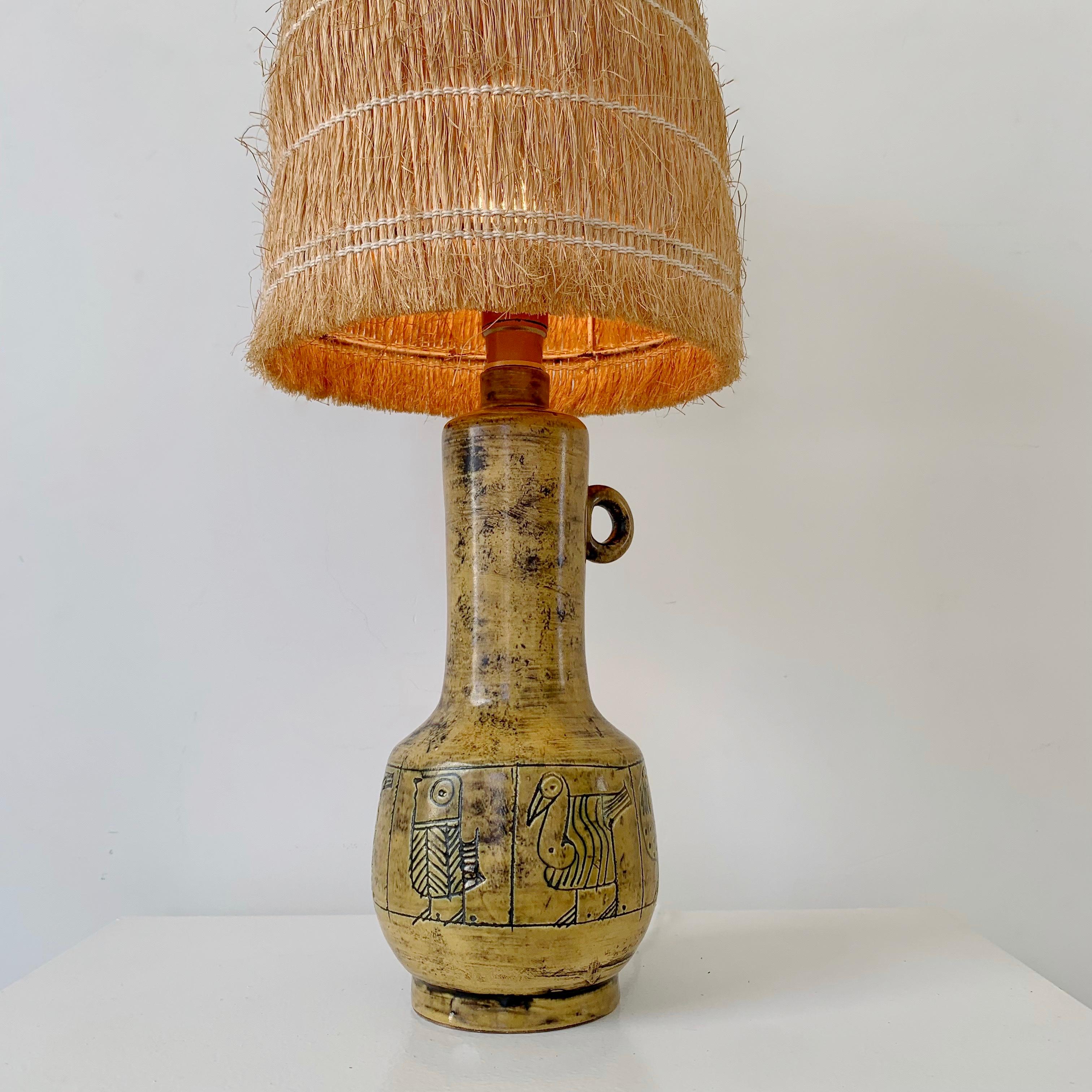Jacques Blin Signed Original Ceramic Table Lamp, circa 1950, France 11