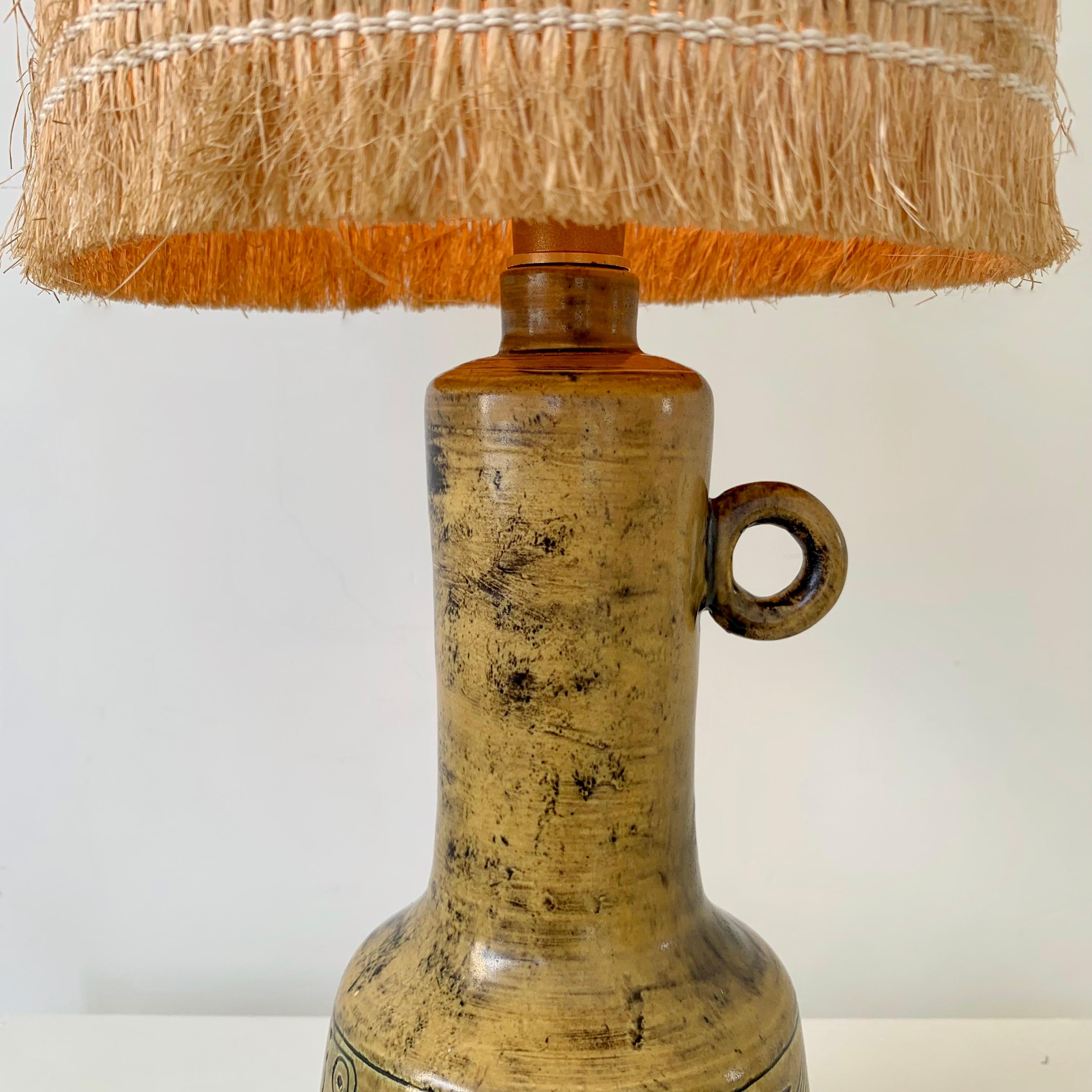 Jacques Blin Signed Original Ceramic Table Lamp, circa 1950, France 12