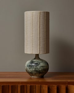 Jacques Blin Spinning Top Shaped Ceramic Table Lamp