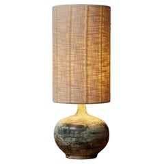 Lampe de table en céramique en forme de toupie de Jacques Blin