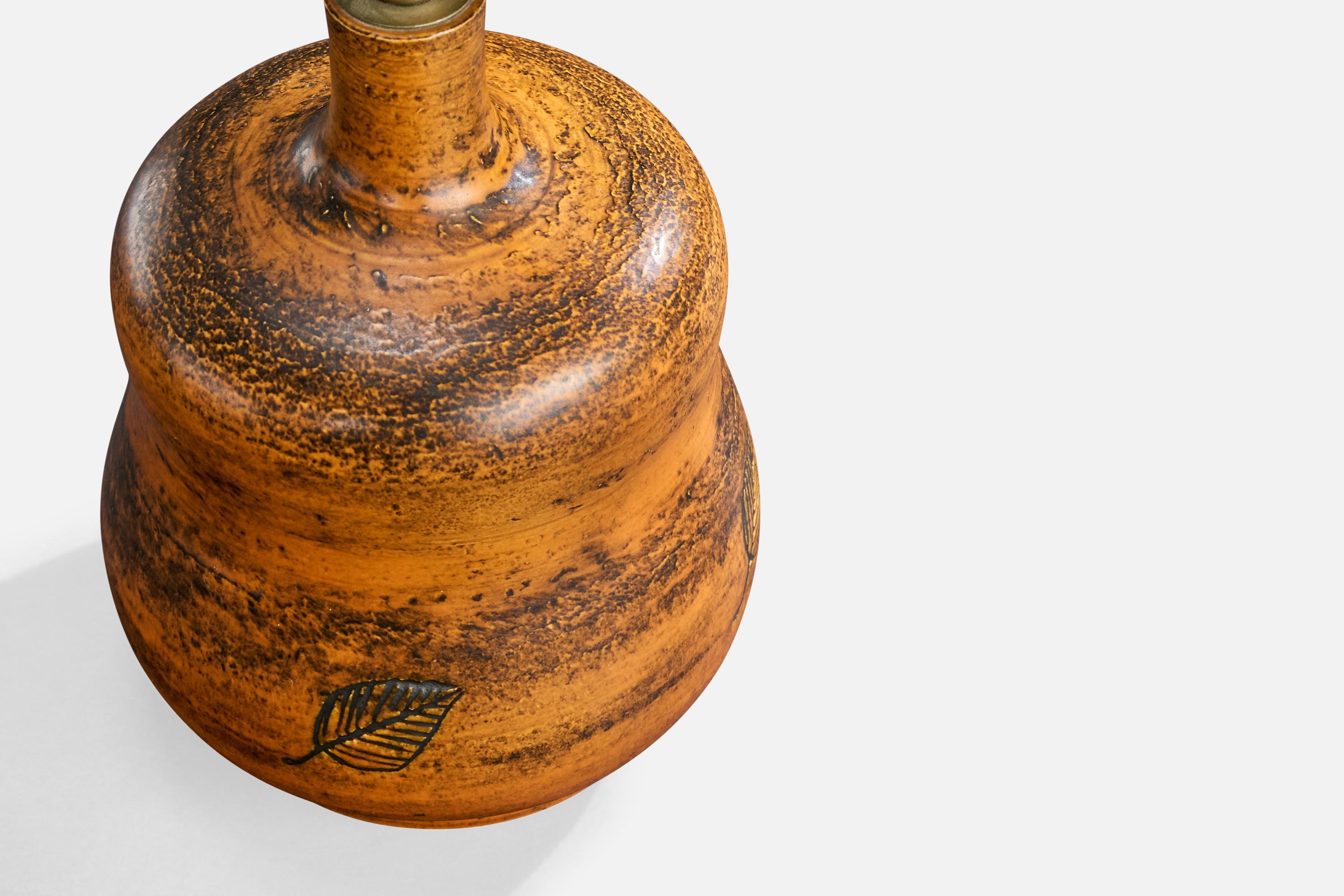 Jacques Blin, Lámpara de sobremesa, Cerámica, Francia, Años 60 en Bueno estado para la venta en High Point, NC