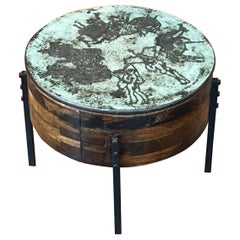 Table en bois et céramique Jacques Blin