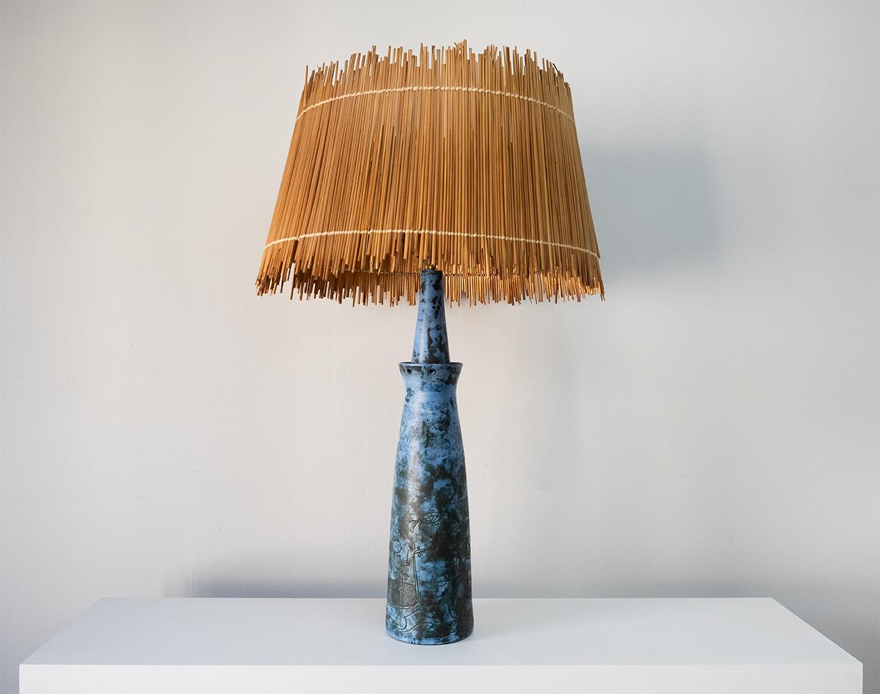 Jacques Blin's Huge Ceramic Lamp  In Excellent Condition For Sale In PARIS, FR