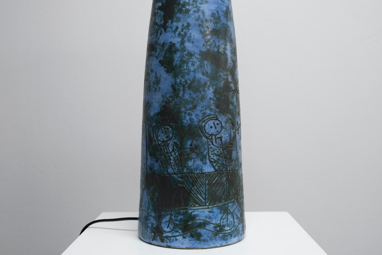 Céramique Grande lampe en céramique de Jacques Blin  en vente