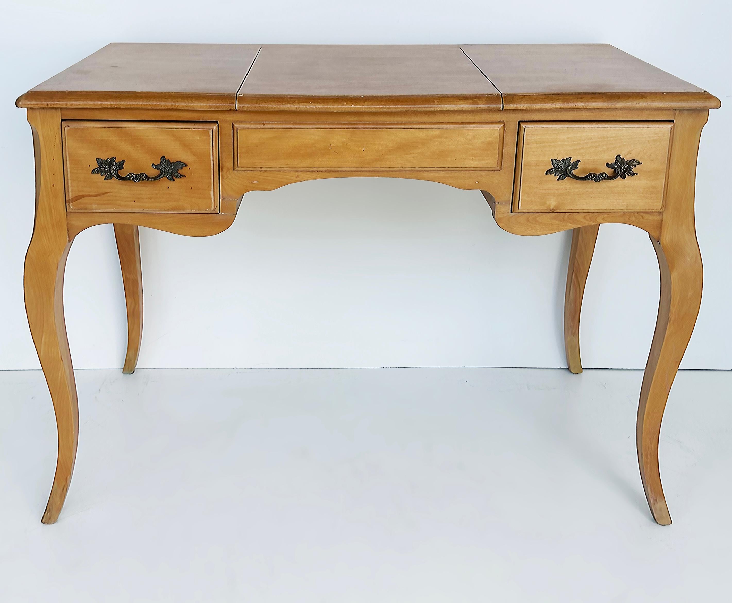 blonde wood vanity