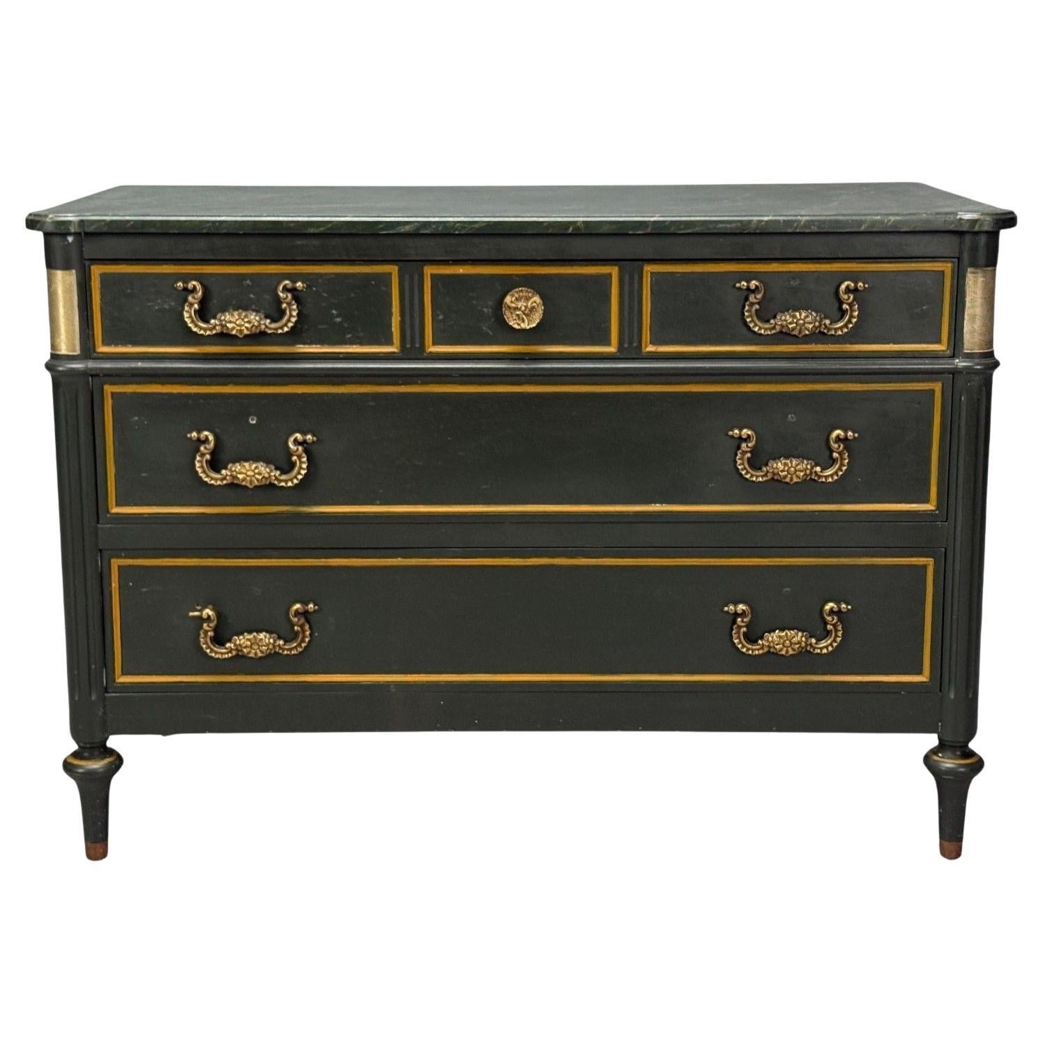 Jacques Bodart, Louis XVI Style, Green Painted Commode, USA, 1960s