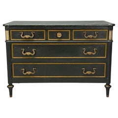 Jacques Bodart, Louis XVI Style, Green Painted Commode, USA, 1960s