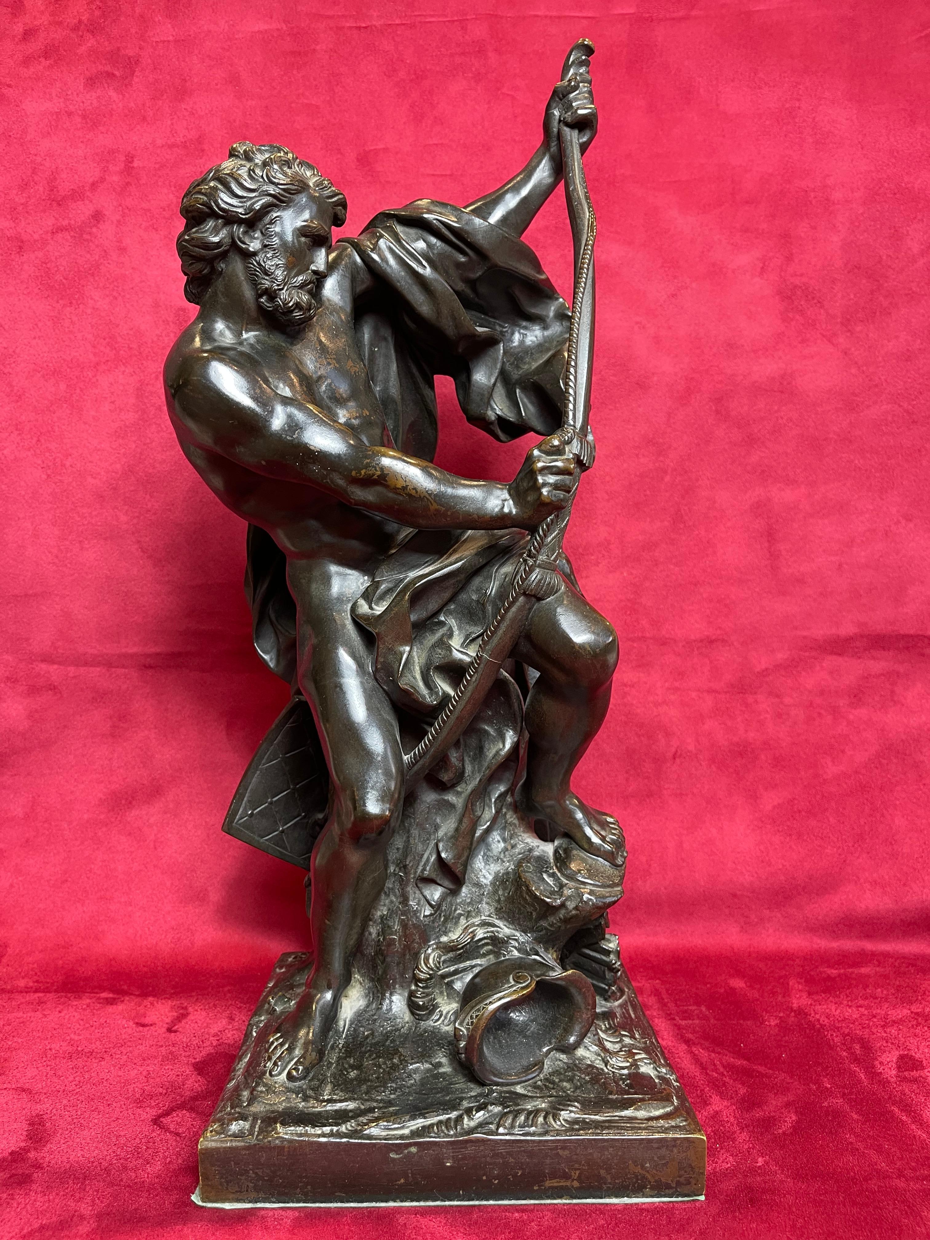 Jacques Bousseau, Bronze, Ulysses Tending the Bow, 19ème siècle en vente 2