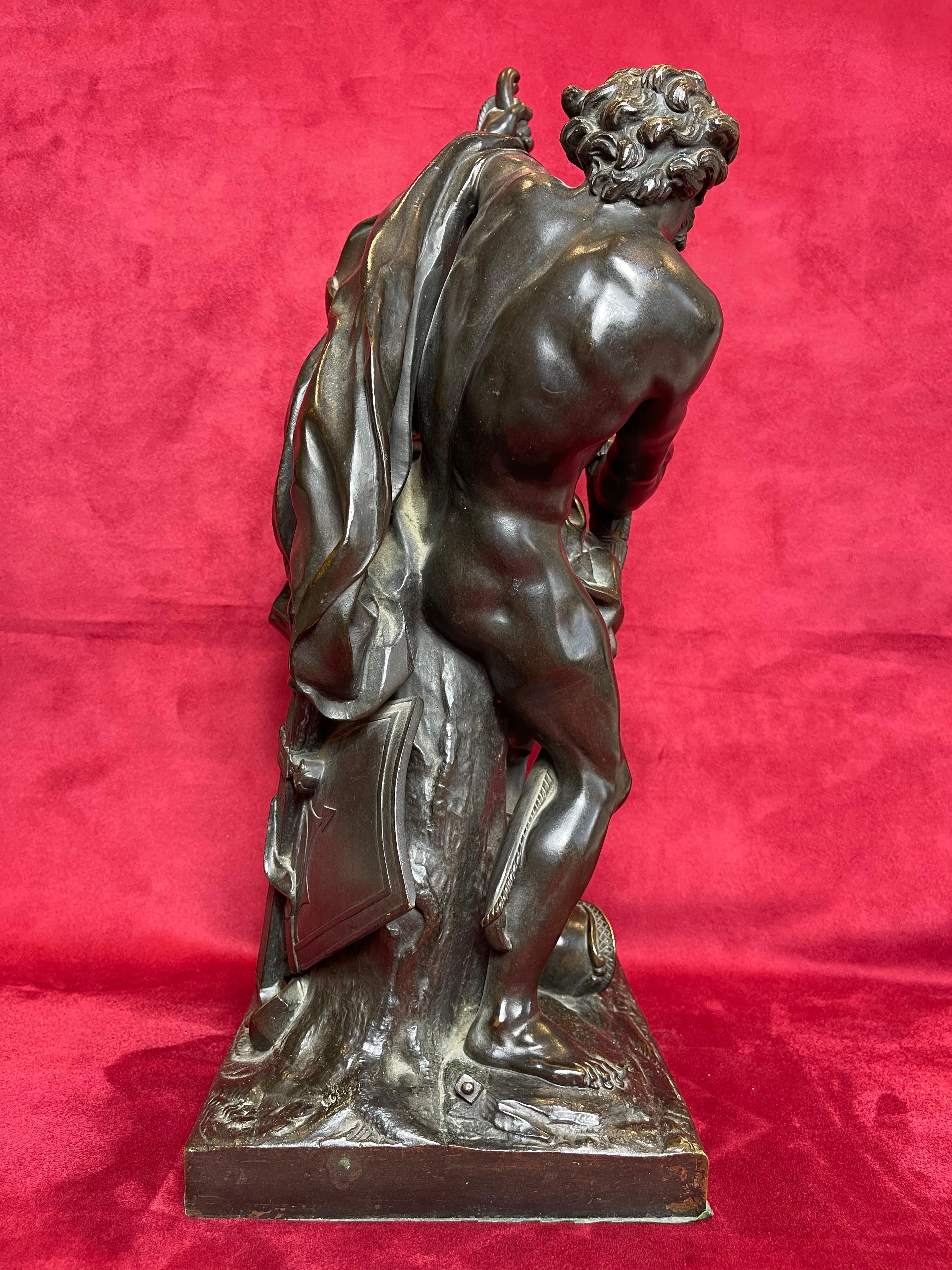 Jacques Bousseau, Bronze, Ulysses Tending the Bow, 19ème siècle en vente 4
