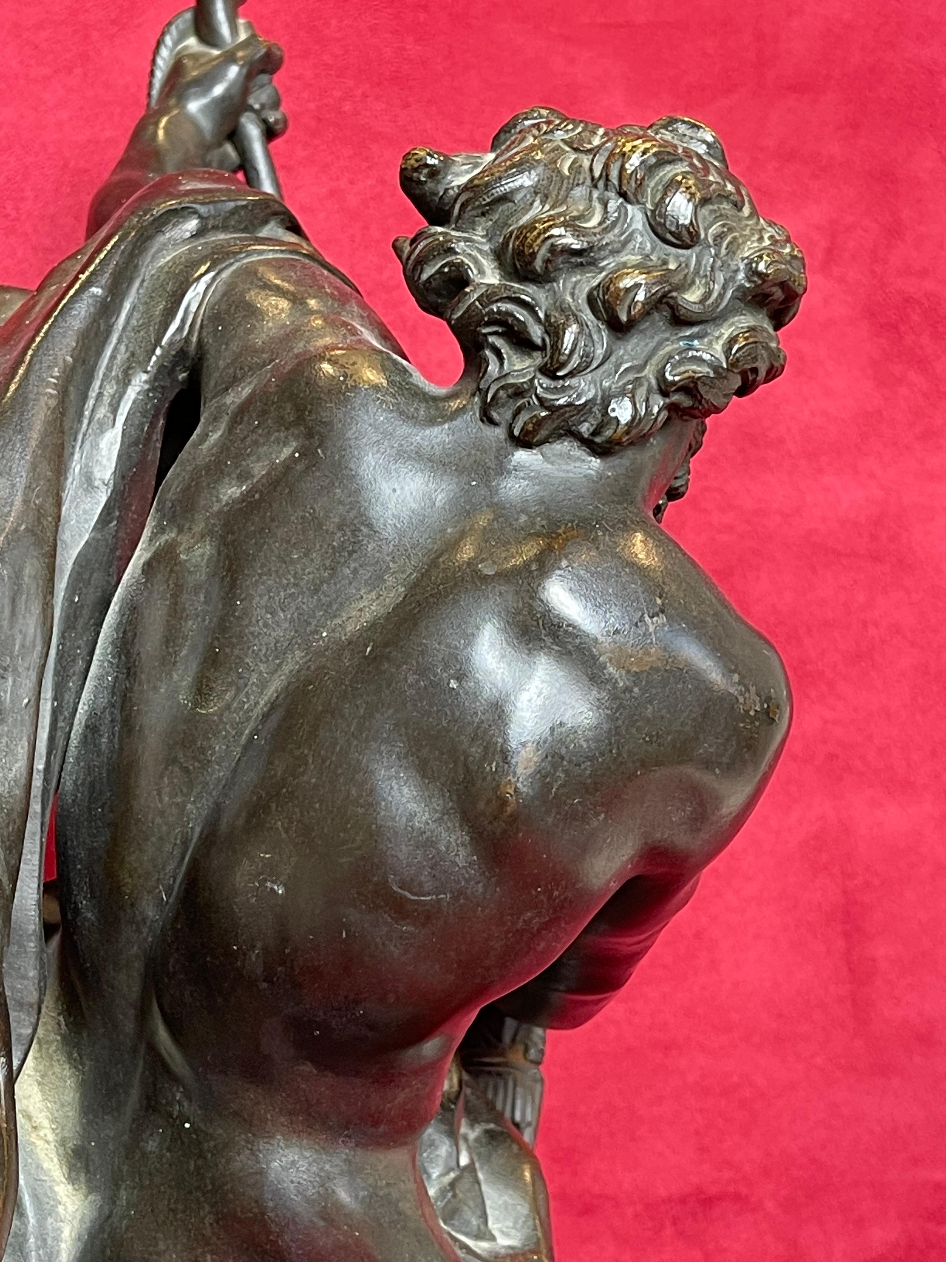Jacques Bousseau, Bronze, Ulysses Tending the Bow, 19ème siècle en vente 5