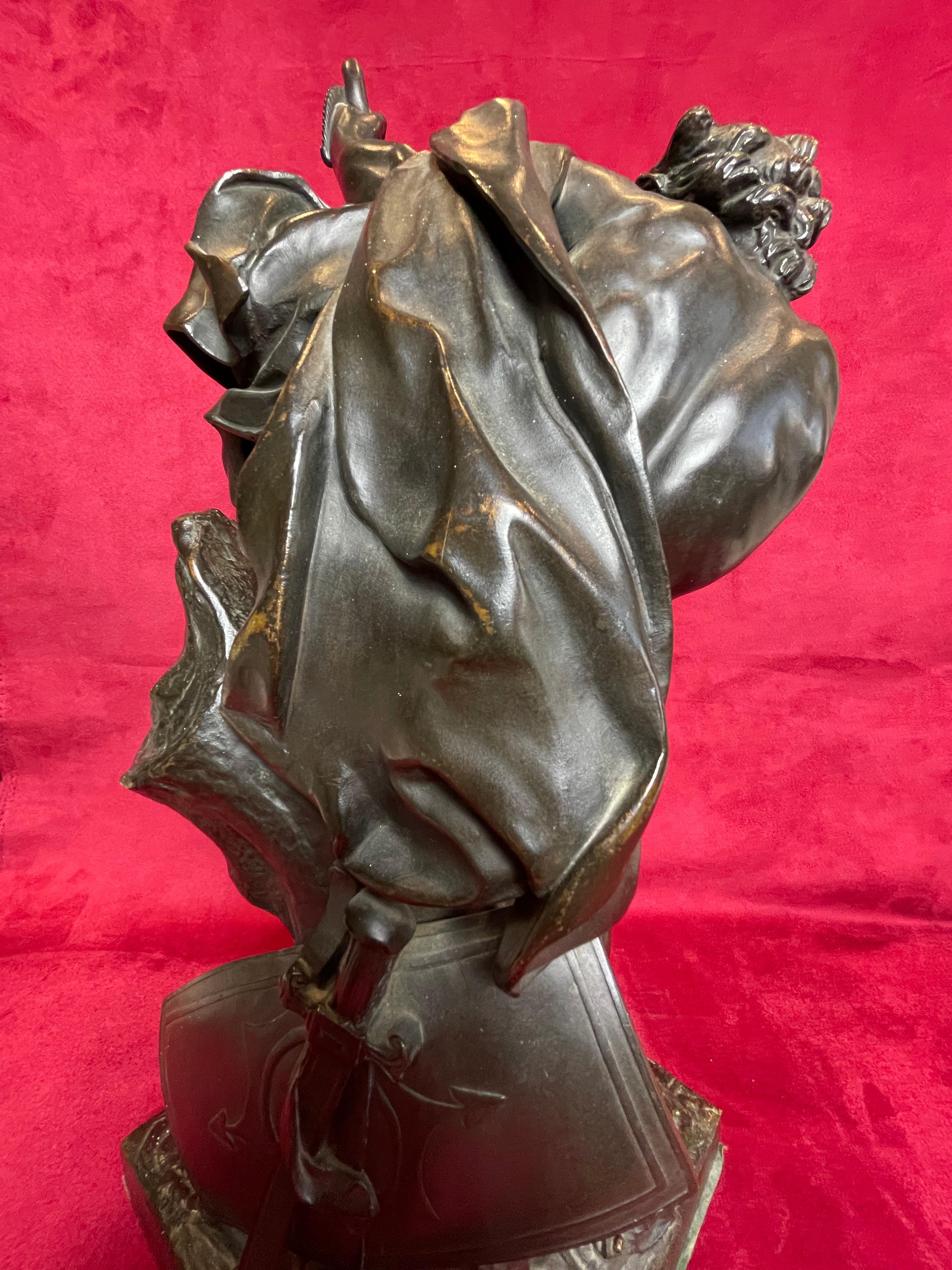 Jacques Bousseau, Bronze, Ulysses Tending the Bow, 19ème siècle en vente 6
