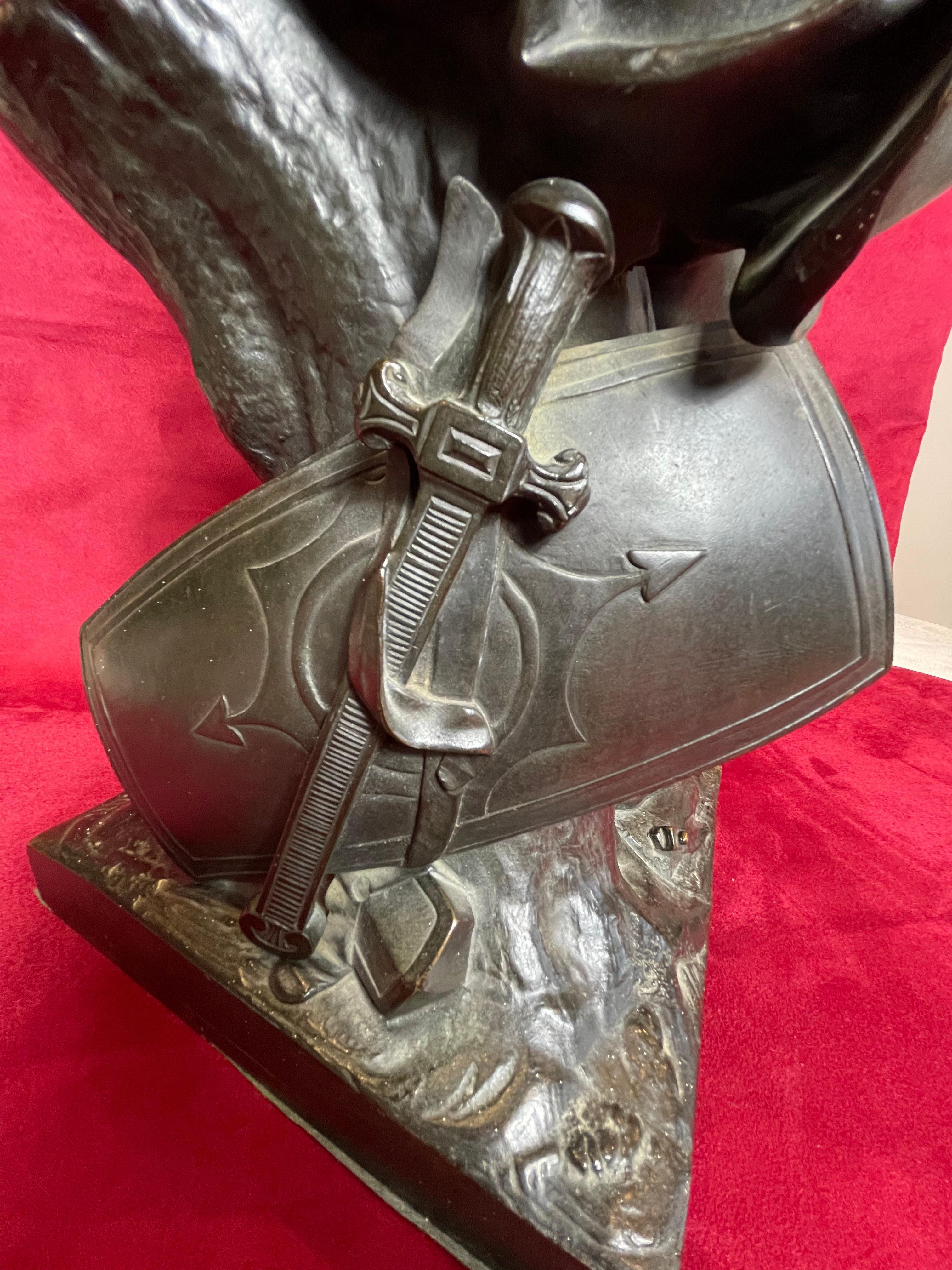 Jacques Bousseau, Bronze, Ulysses Tending the Bow, 19ème siècle en vente 7