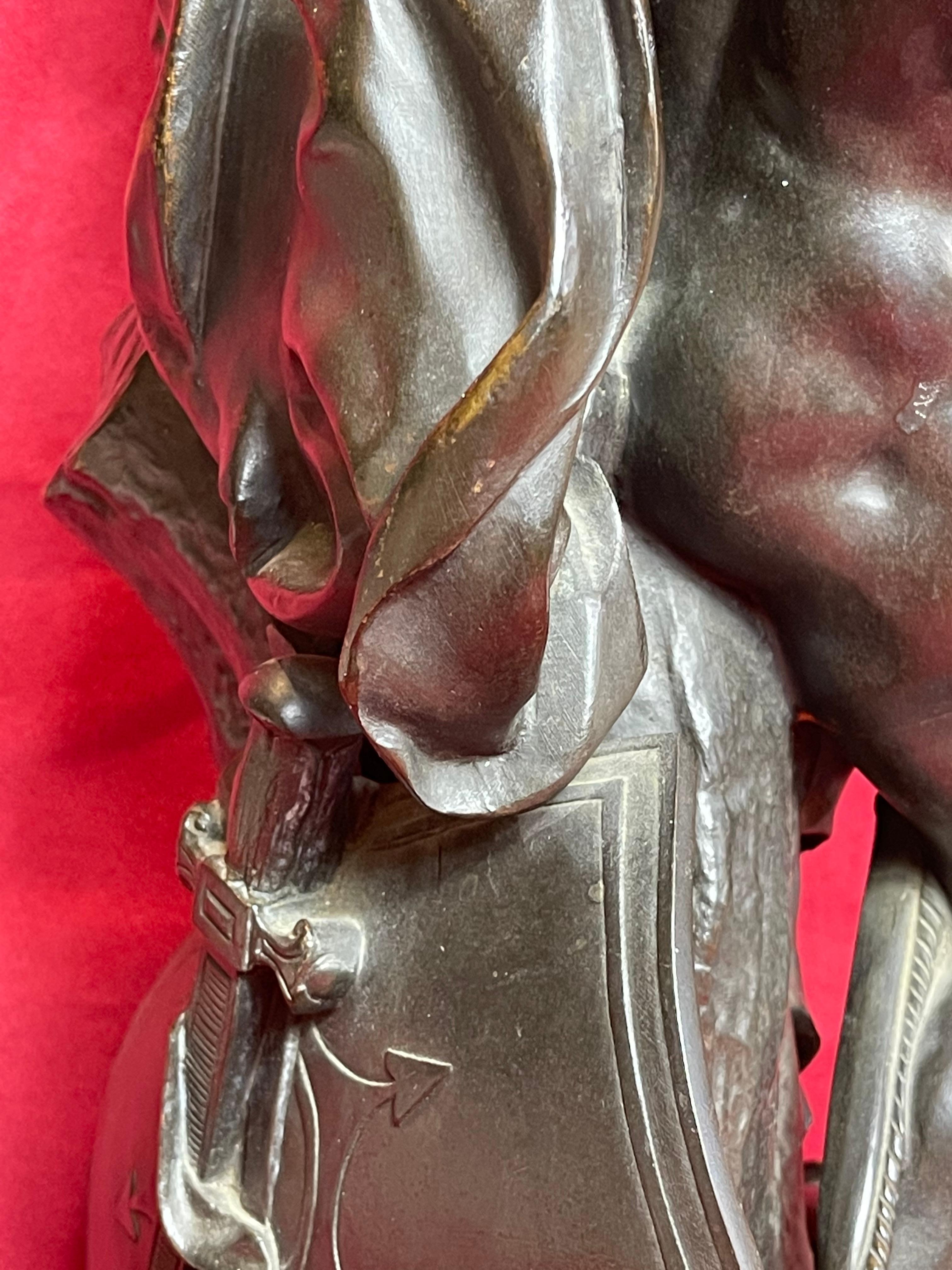Jacques Bousseau, Bronze, Ulysses Tending the Bow, 19ème siècle en vente 8