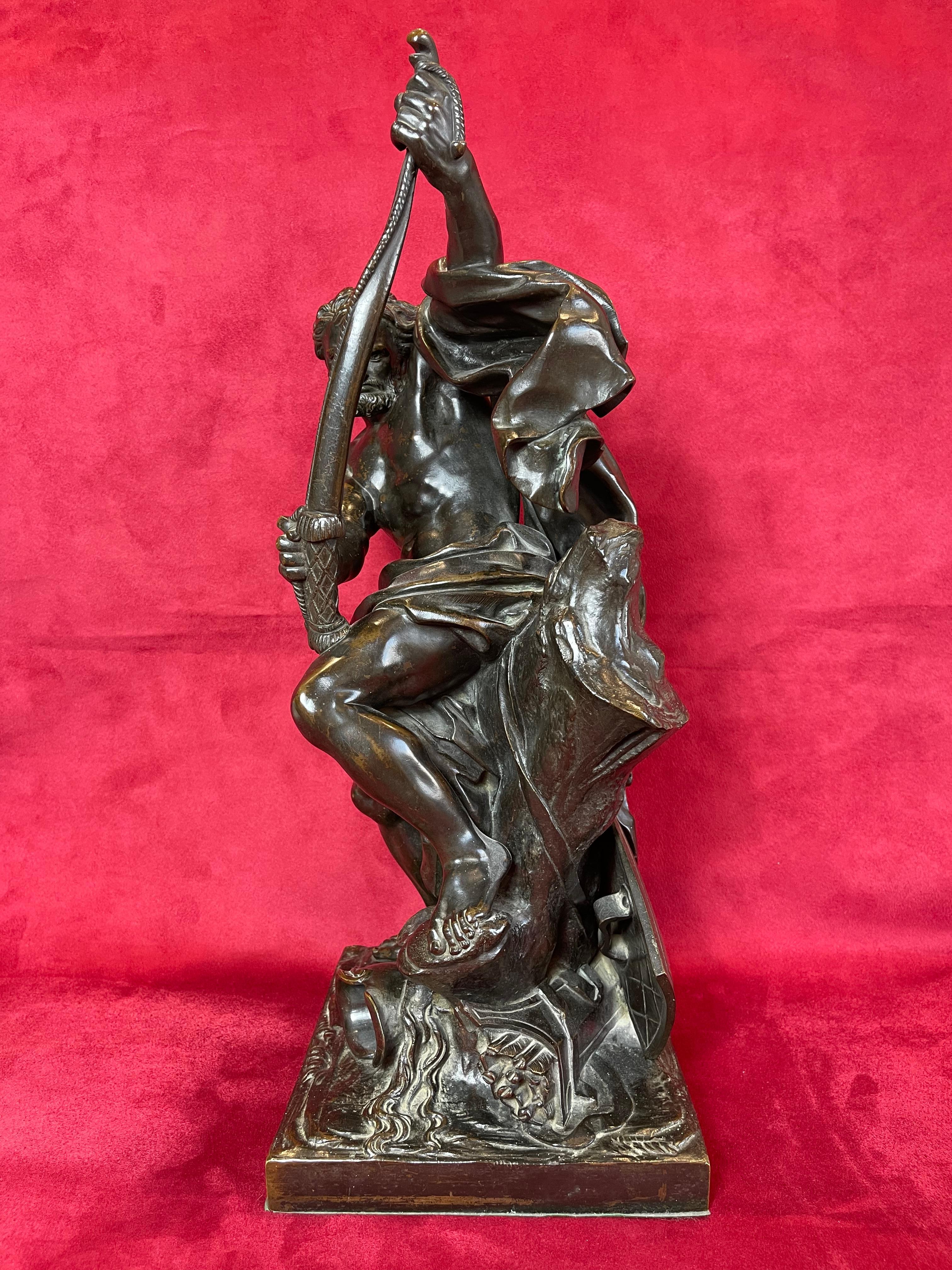 Jacques Bousseau, Bronze, Ulysses Tending the Bow, 19ème siècle en vente 11