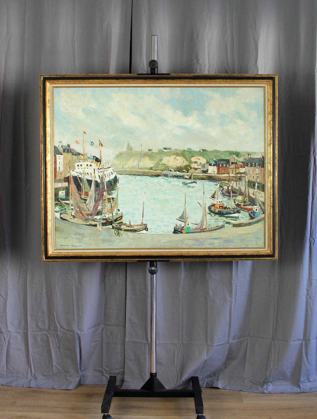 Le port de Dieppe - Painting by Jacques Bouyssou