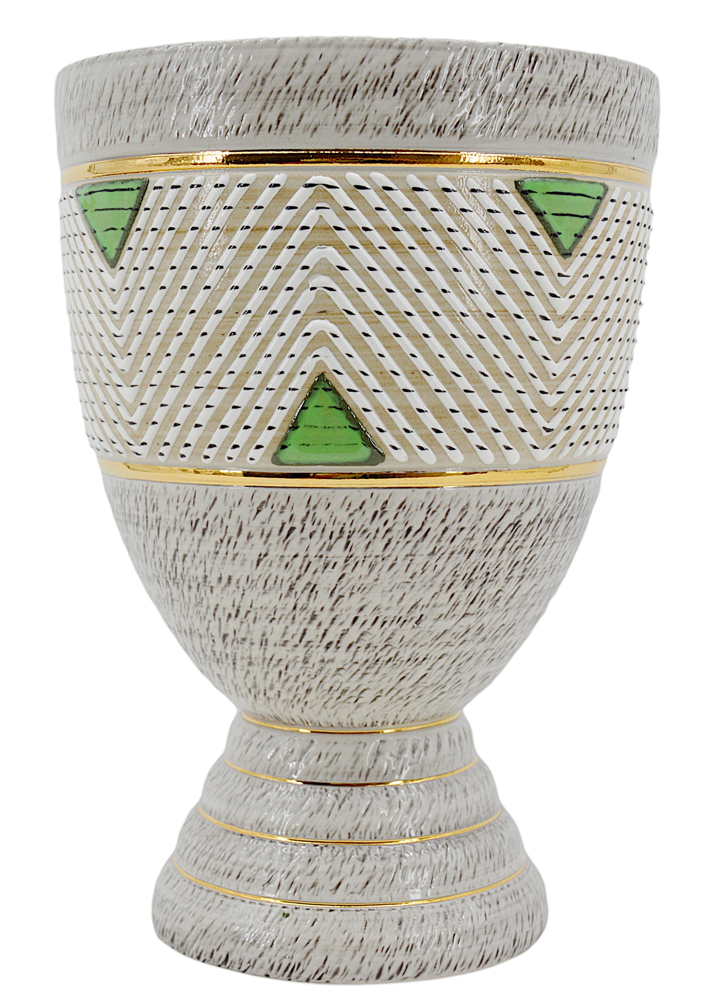Art Deco Jacques BREUGNOT, French Mid-century Vase, 1940s For Sale