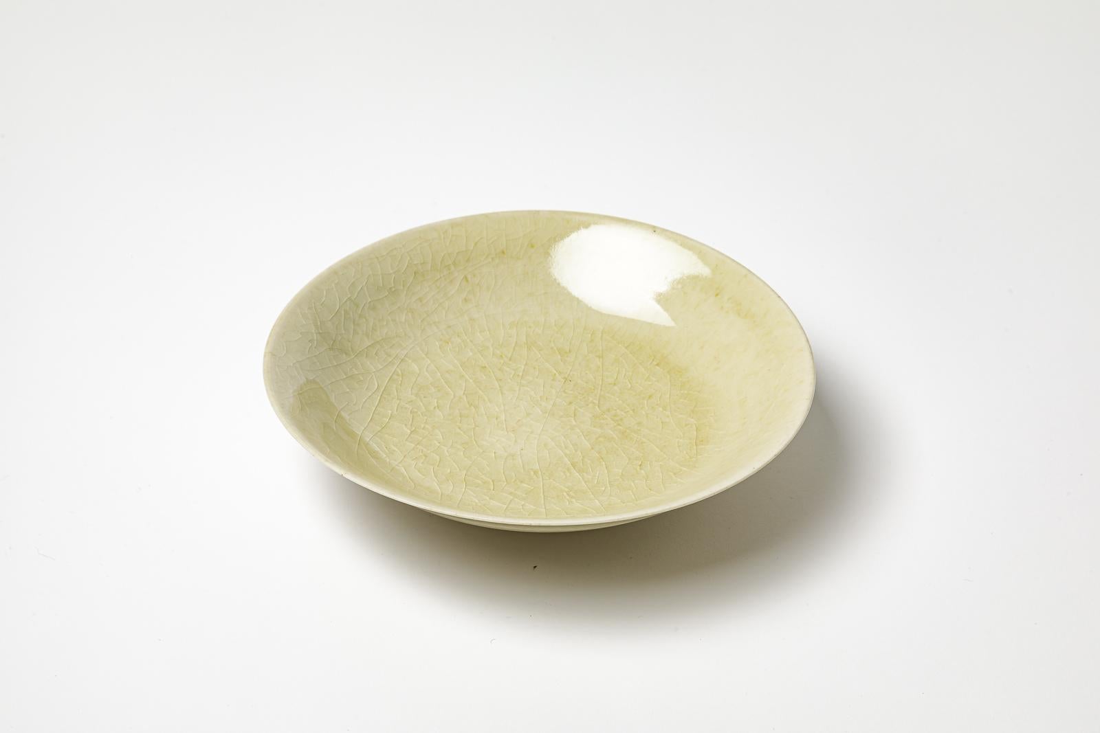 Mid-Century Modern Jacques Buchholtz Large White Porcelain Ceramic Cup or Decorative Dish, 1980 For Sale