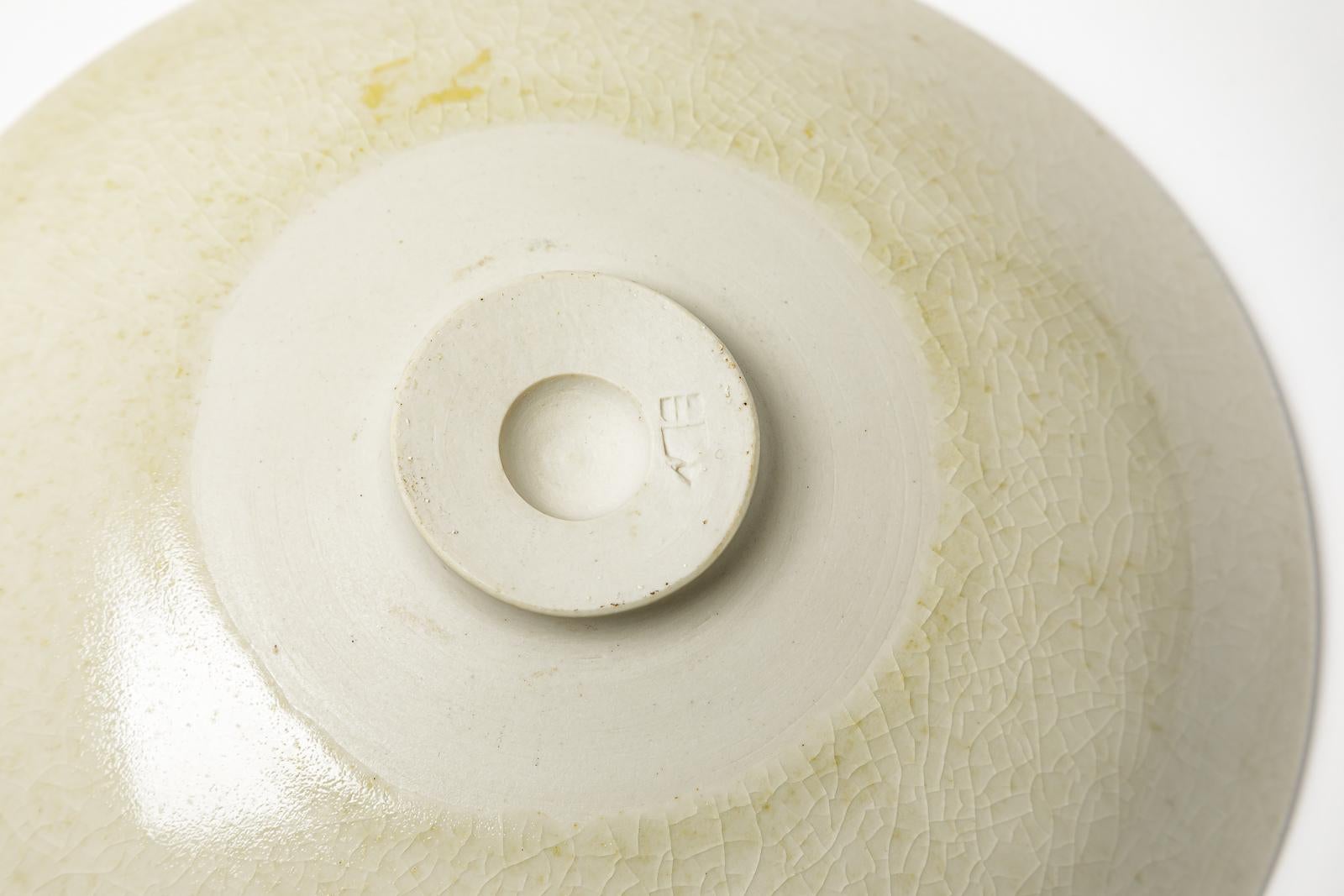 20th Century Jacques Buchholtz Large White Porcelain Ceramic Cup or Decorative Dish, 1980 For Sale