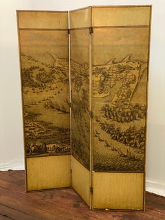 Jacques Callot Battle Scene Room Divider of The Siege of La Rochelle