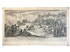 Antique Jacques Callot - Engraving the crucifixion - The Great Passion - France 17th