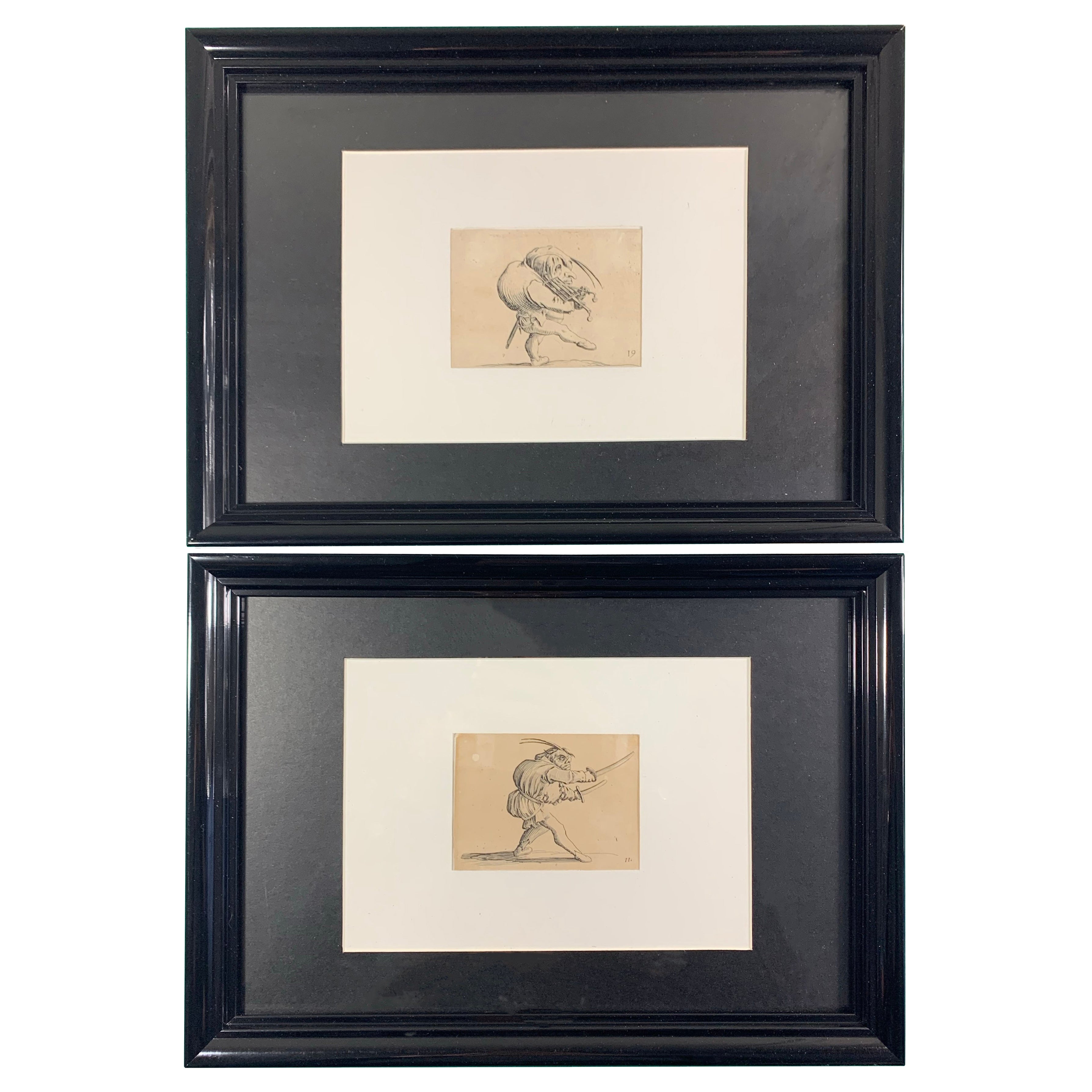 Jacques Callot "Gobbi" Engraving 17th Century