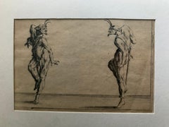 Jacques Callot "Les Caprices Pantaloni che si guardano a vicenda Incisione