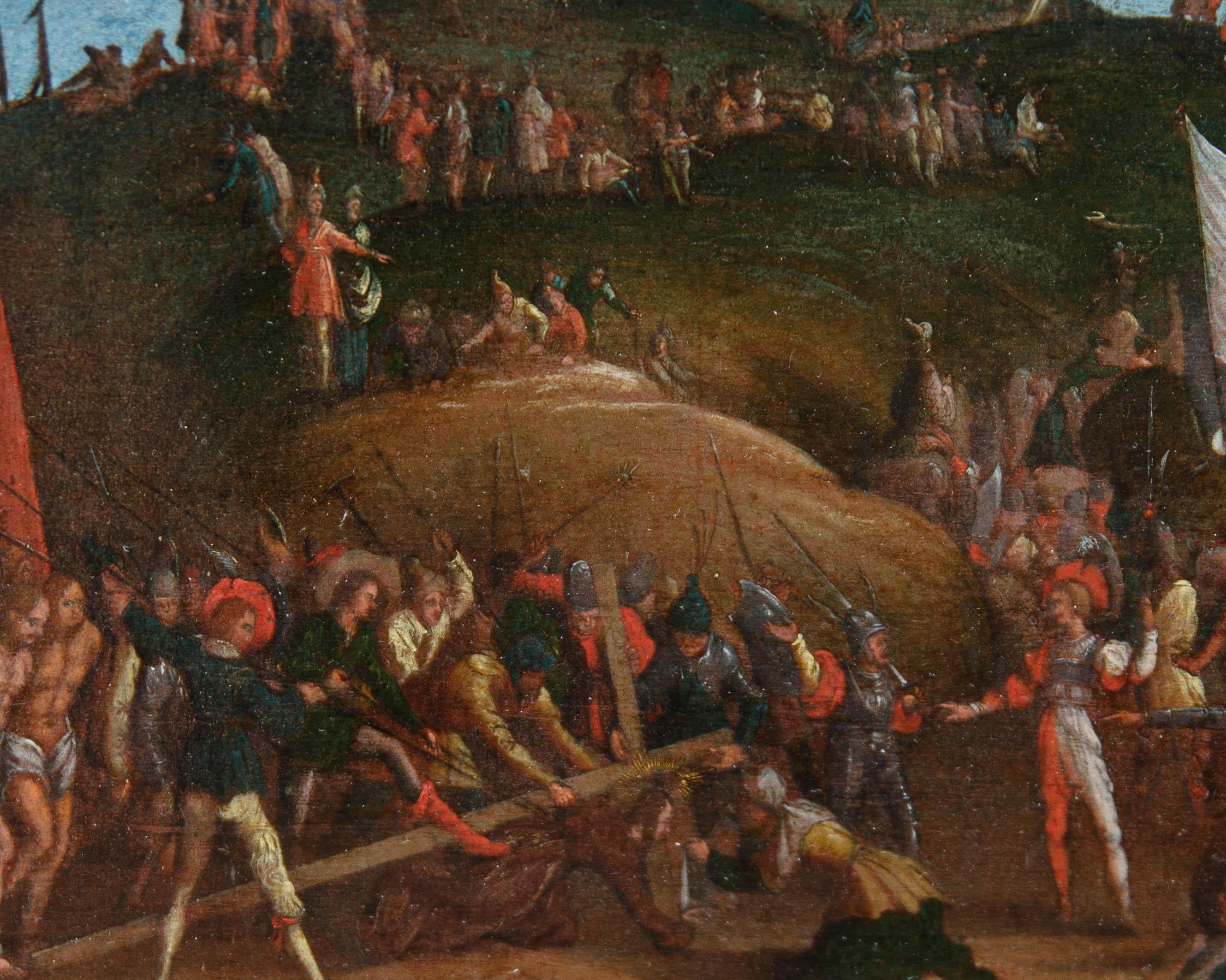 Seguace di Jacques Caillot, prima metà del XVIII secolo  Salita al calvario - Painting di Jacques Callot