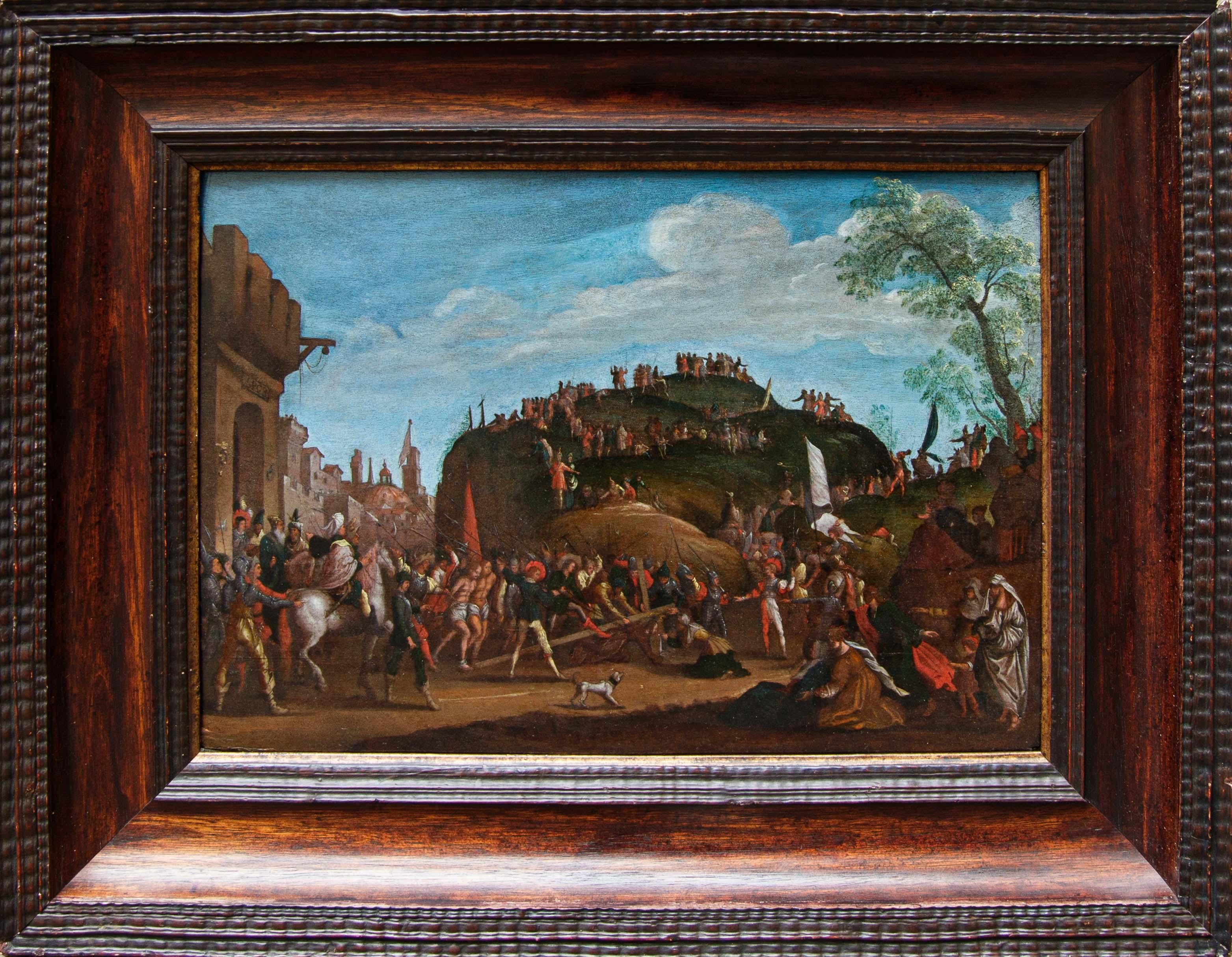 Seguace di Jacques Caillot, prima metà del XVIII secolo  Salita al calvario in vendita 2
