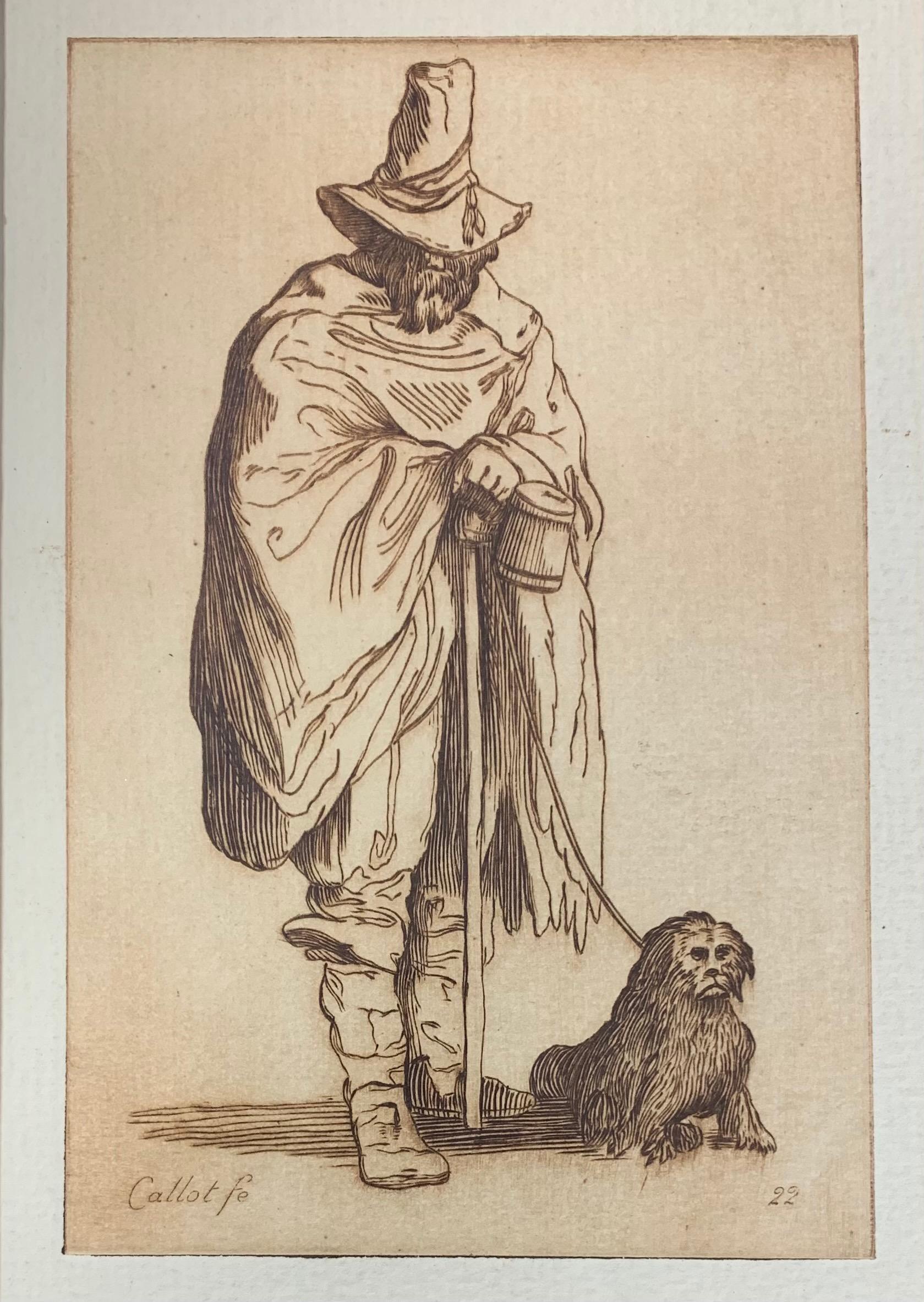 Jacques Callot Portrait Print - 17th Century Etching, Les Gueux Series, #22