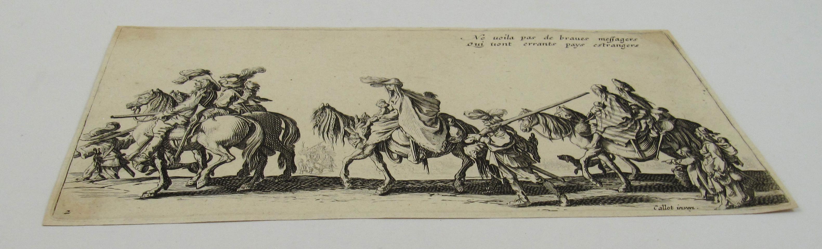 Jacques Callot ( 1592-1635 ) - Zingari in viaggio - Acquaforte Francia 2