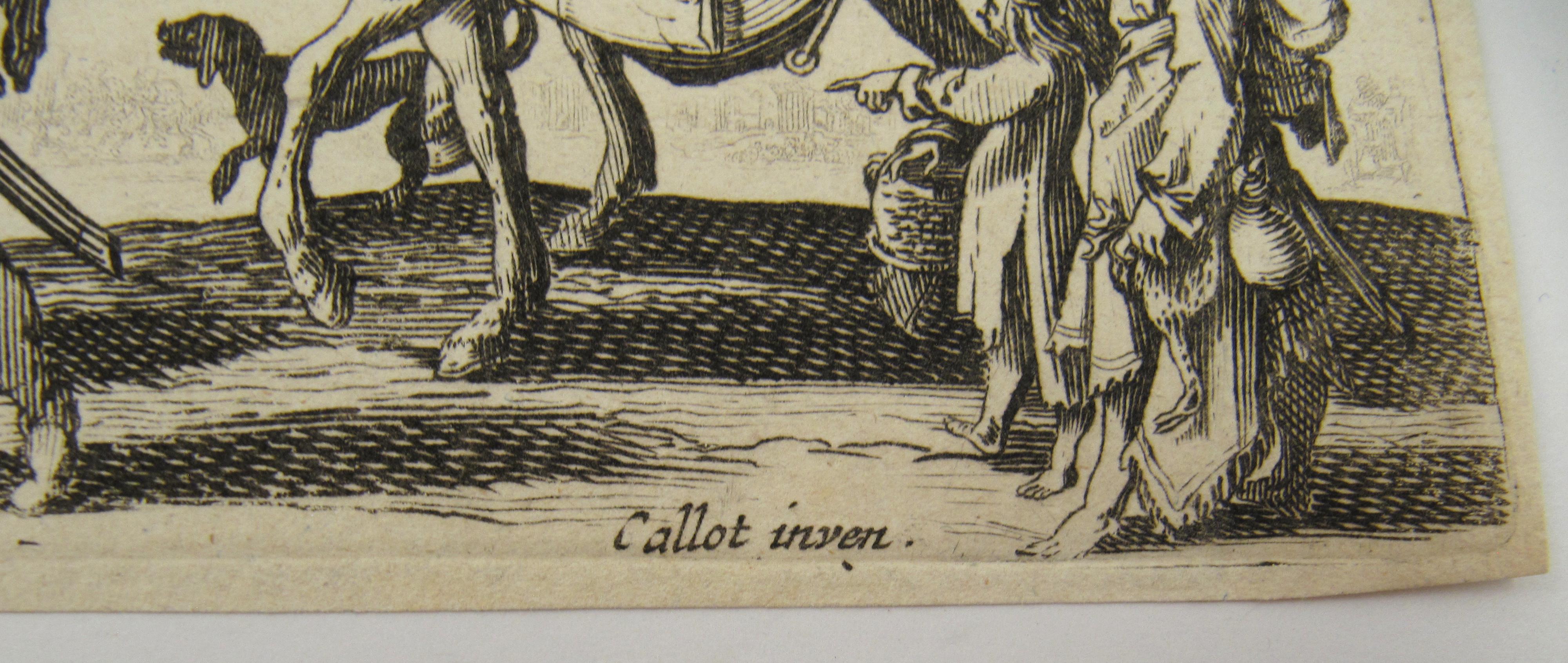 Jacques Callot ( 1592-1635) – Reisende Zigeuner – Radierung Frankreich im Angebot 4