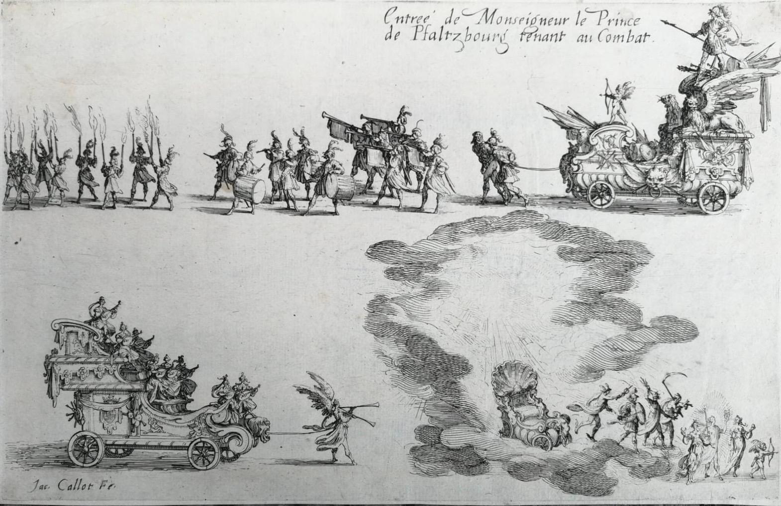 Jacques Callot, Entry of the Prince of Pfaltzbourg, Nancy Court Spectacle, 1627 For Sale 8