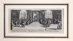 La distribution des récompenses - Original Etching by Jacques Callot - 1633