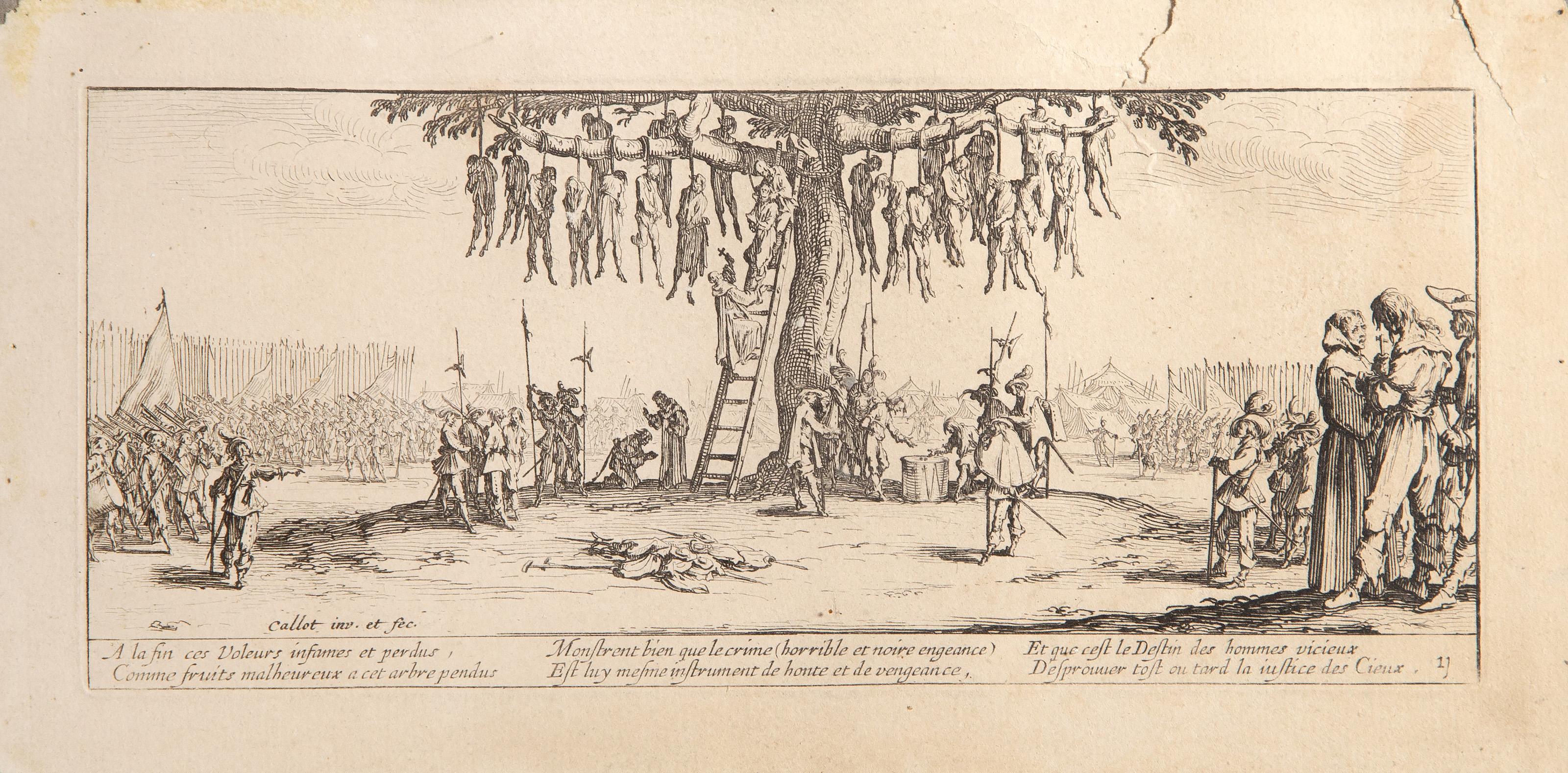 Les Grandes Misères de la Guerre, Gravure des Maîtres anciens par Jacques Callot en vente 1