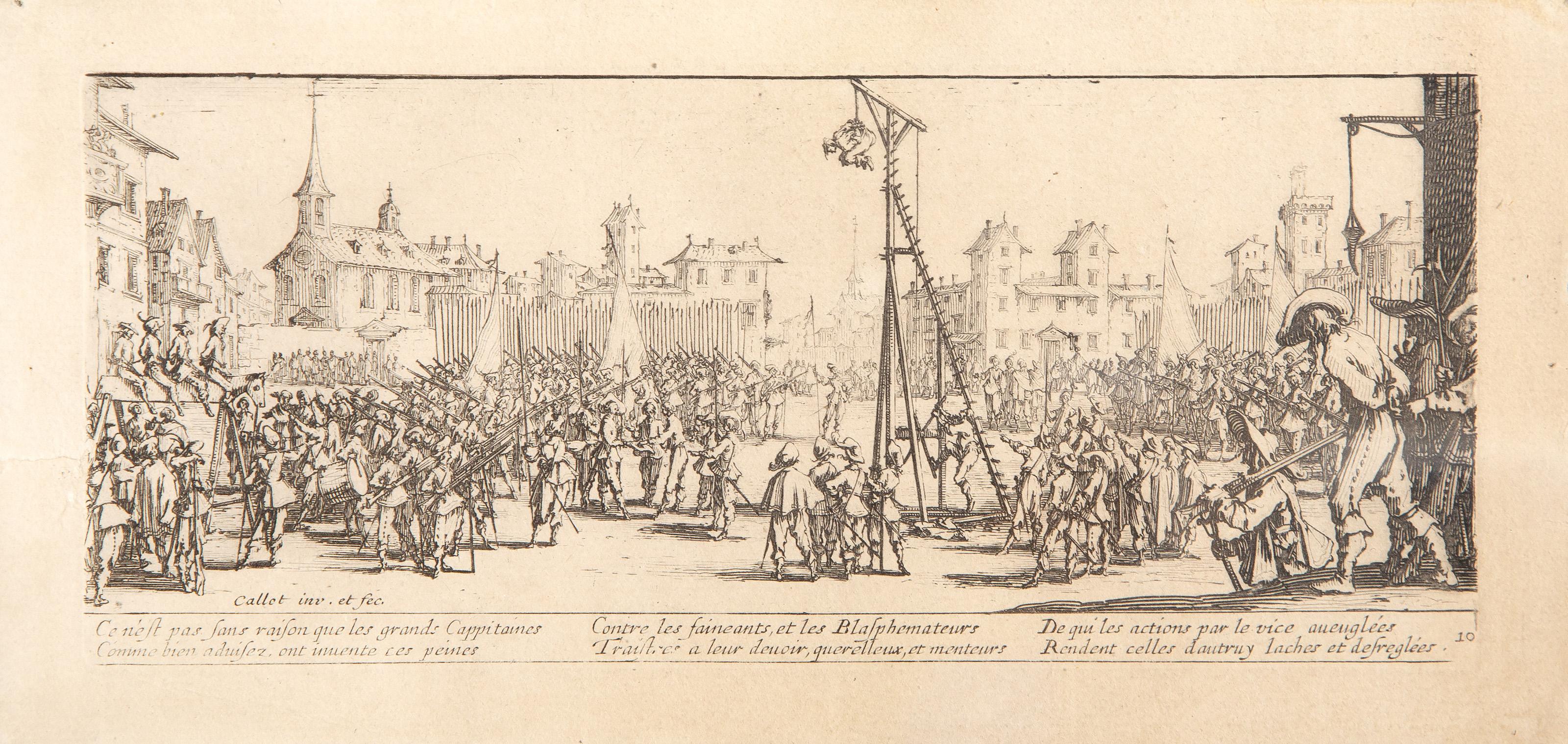 Les Grandes Misères de la Guerre, Gravure des Maîtres anciens par Jacques Callot en vente 2