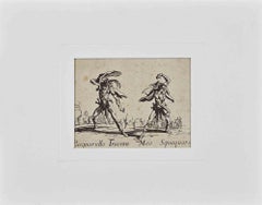 Pasquariello Truonno and Meo Squaquara - Etching by Jacques Callot - 1621/22