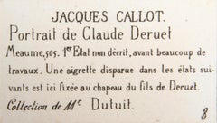 Portrait de Claude Deruet, Heliogravure by Jacques Callot